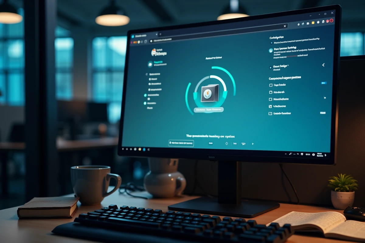 Écran d'ordinateur affichant les paramètres de téléchargement premium sur un site d'hébergement de fichiers avec graphique de vitesse
