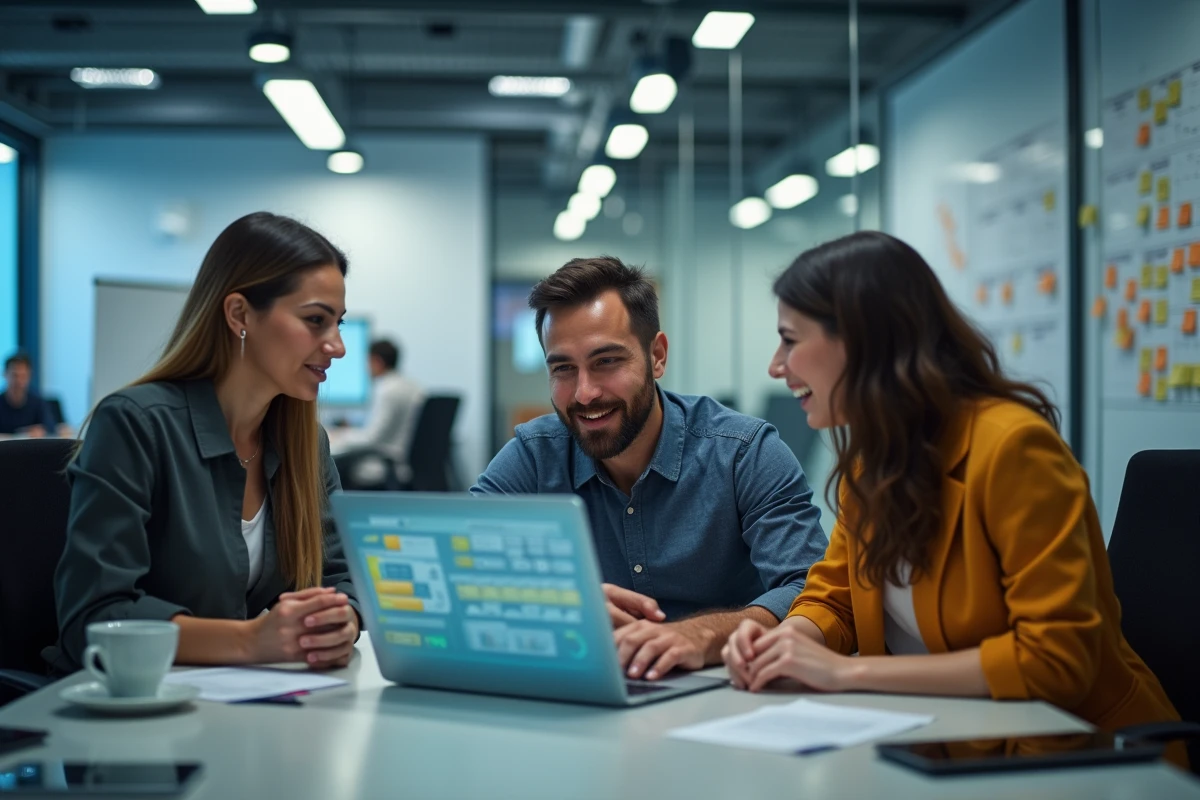 Equipe de specialists en cybersécurité en discussion