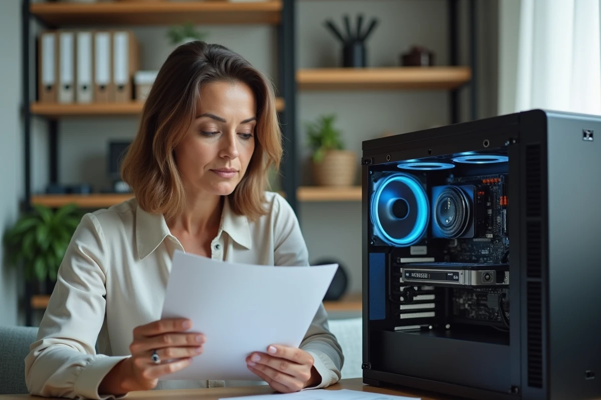 Femme lisant un guide d