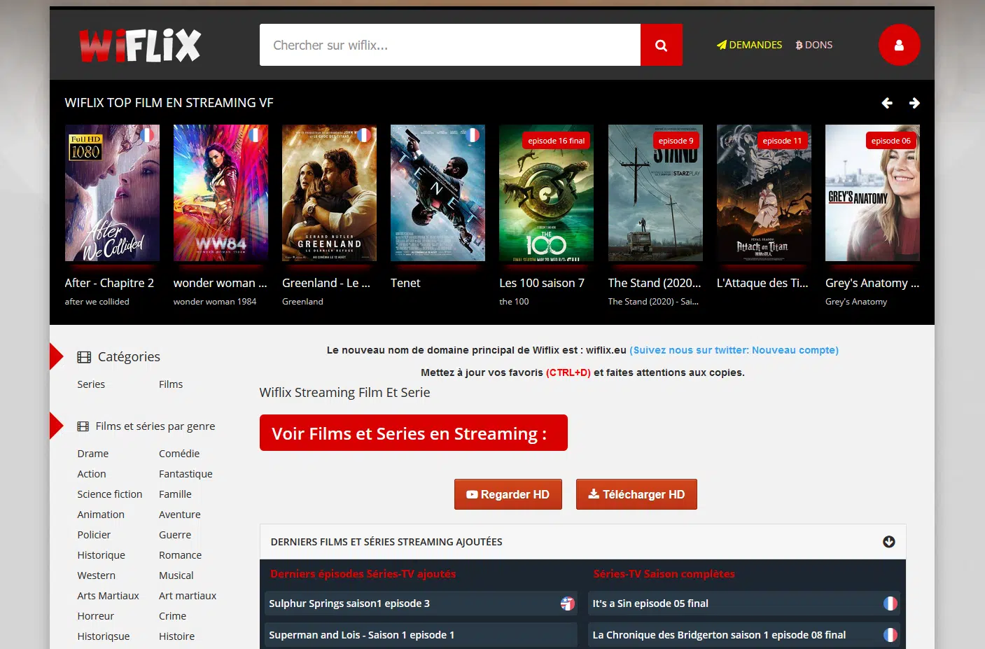 plateforme Wiflix