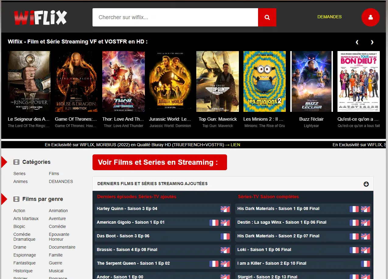 plateforme Wiflix